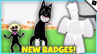 How to get CARTOON CAT VS LEMON DEMON & DEAD CARTOON CAT BADGES in Trevor Creatures Killer 2 - RBLX