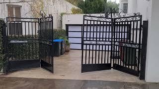 Bi-Fold Gates for Tapered Driveway - by The Motorised Gate Company