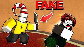 Trolling in mm2 with FAKE ITEMS (Roblox Movie)