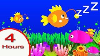 4 hours Lullaby and Calming Undersea Animation, Soothing fishes, Baby sleep music stv