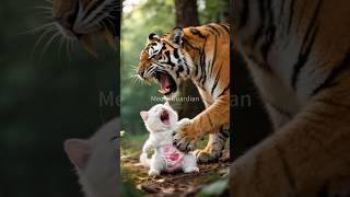 Tiny Kitten Saves Injured Tiger Cub... Then Tiger Mom SAVES Her Back! ️