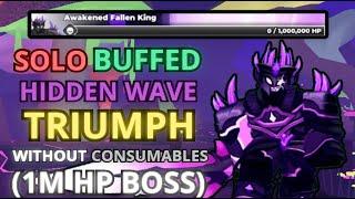 SOLO BUFFED HIDDEN WAVE TRIUMPH WITHOUT CONSUMABLES | Roblox Tower Defense Simulator