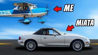 I'm racing a Miata in my Cessna 150!