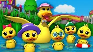 Lima bebek kecil | sajak anak-anak | Nursery Songs | Five Little Ducks