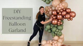 How to Make a Freestanding Organic Balloon Garland | DIY Balloon Garland