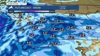 Winter storm moves into SW Montana Monday night