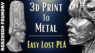 Easy lost PLA metal casting │ How to turn a 3d print into metal │ ASMR