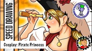 Cosplay to Cartoon SPEED ART: Pirate Princess | RetroGameCon 2019