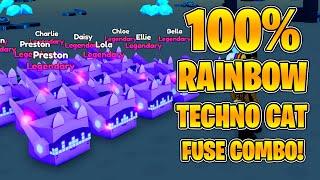 100% Rainbow Techno Cat Fuse Combo! THIS IS OP! Pet Simulator X