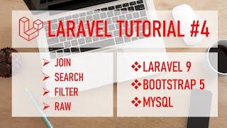 Laravel 9 Tutorial #4 Join, Advanced Filter, Searching Bootstrap5 MySQL