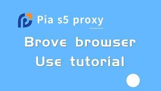 How to use Pia S5 Proxy । Complete tutorial with Brove browser