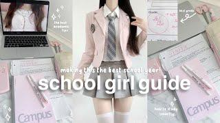 THE BEST SCHOOL GIRL GUIDE!️ study hacks, academic weapon, school routine