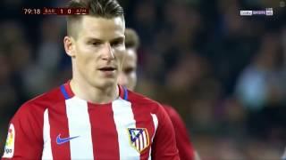 Cillessen Smiles at Gameiro who Misses a Penalty in the Copa del Rey