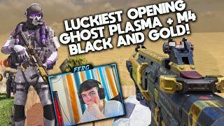 LUCKIEST CRATE OPENING EVER!! NEW GHOST PLASMA + M4 BLACK AND GOLD SKINS! COD Mobile