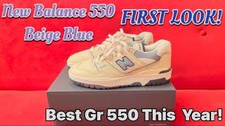 FIRST LOOK! New Balance 550 Beige Blue Review