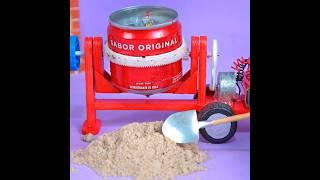 DIY MINI CONCRETE MIXER for Construction made with Recyclable Materials