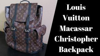 Louis Vuitton Christopher Macassar PM Backpack Review & Try On (Monogram Brown Canvas)