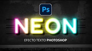 Texto con luces de neon en photoshop