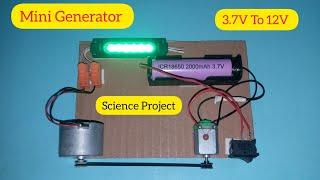 How To Make Generator With DC Motor || electricity generator Science project