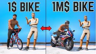 Upgrading $1 Bike Into $1,000,000,000 SUPER BIKE In GTA 5!