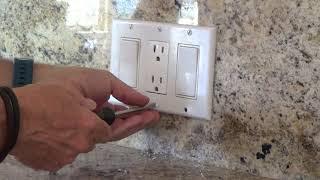 How to Install/Relocate Garbage Disposal Wall Switch...Part 7...Installing Switches & Cover Plate