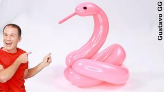 BALLOON SWAN  balloon animals for beginners - balloon art - Gustavo gg