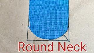 perfect gol neck / round neck cutting very easy method / #shourts