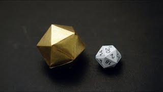 SINGLE SHEET ORIGAMI ICOSAHEDRON | D20 DICE | CHRISTMAS BALL (Jo Nakashima & Shuzo Fujimoto)