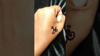 very simple cute A letter tattoo design #shorts #viral #ytshorts