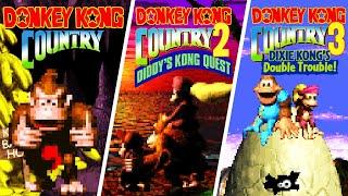 Donkey Kong Country Trilogy (SNES) - Full Game Series - No Damage 100% Walkthrough