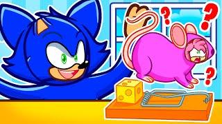 Tiny MOUSE vs HUNGRY KITTY in Roblox With MY FRIENDS