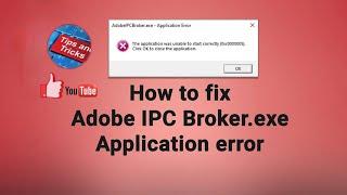 AdobeIPC broker.exe system error /Acer /Dell / HP /Lenovo/  All pc solved  problem only 2 mint