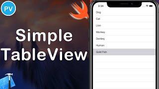 How to Create Simple TableView in Xcode 11 (Swift 5)