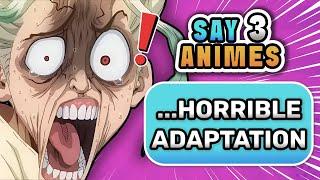  SAY 3 ANIMES of Each CATEGORY  Anime Quiz