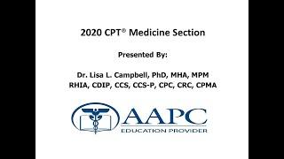 2020 CPT Medicine Section