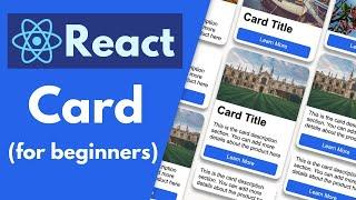 Creating Dynamic Cards in React.js | Complete Guide to Props & JSX. #reactjs #reactcomponents