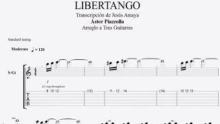 Tablatura Piazzolla Guitarra: Libertango a Tres Guitarras...