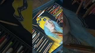 El mejor dibujo de BILLIE EILISH que verás hoy #dibujo #arte #dibujos #comodibujar #billieeilish