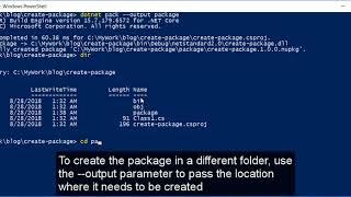 Creating NuGet Package using .NET Core CLI