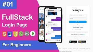 1 | How to Build a Fullstack Instagram Login Page | HTML, CSS, JS, Express, Node, MongoDB