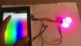 WiFi controlled Mood Light 1W RGB LED using ESP8266 ESP-01 Module