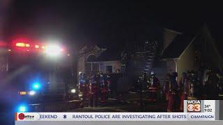 Crews battle early morning house fire in Savoy