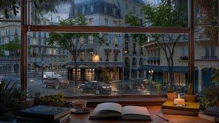 Paris Evening Study Room Ambience - Rain and Distant Thunder Sounds for Focus, Study and Relaxation