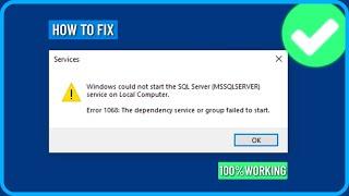 How to Fix Error 1068 the Dependency Service or Group Failed to Start in Windows 11/10/8/7