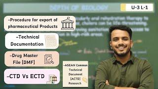 Procedure for export of pharmaceutical product | Technical documentation | DMF | CTD | eCTD | ACTD