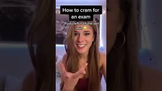 How To Cram For An Exam