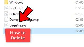 How to Delete pagefile.sys in windows 10/11