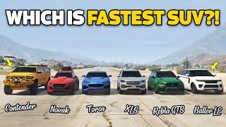 GTA 5 ONLINE - TOROS VS REBLA GTS VS NOVAK VS XLS VS BALLER LE VS CONTENDER (WHICH IS FASTEST?)