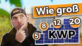 PV-Anlage - Wie groß soll diese dimensioniert sein?