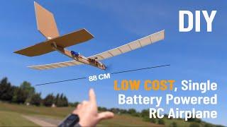 How to Make Cheap Single Cell Battery Powered RC Airplane.. Homemade Airplane